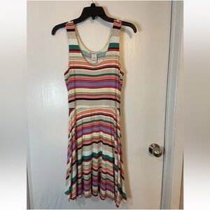 American Rag Cie Striped Knit Rayon Dress     Size L Brand New